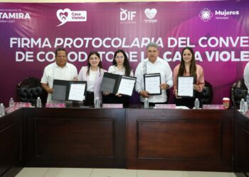 Formalizan convenio en comodato de Casa Violeta para fortalecer la atención a mujeres en Altamira