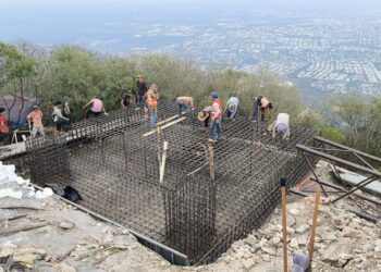 Avanza construcción de asta bandera monumental en Ciudad Victoria