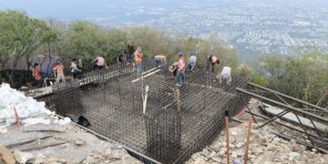 Avanza construcción de asta bandera monumental en Ciudad Victoria