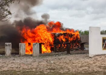 Destruyen enervantes en el campo militar de Reynosa