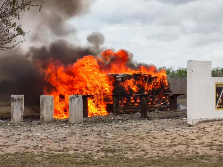 Destruyen enervantes en el campo militar de Reynosa