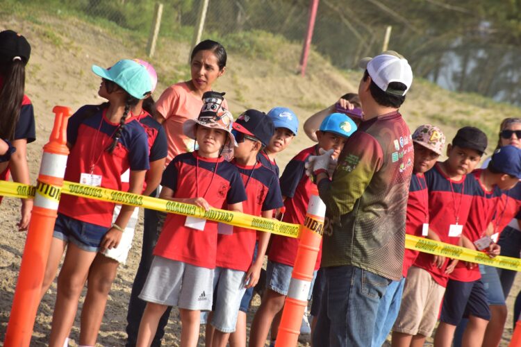 Liberan crías de tortuga lora niñas y niños de Güémez