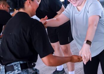 Promueve INJUVE la activación física y la defensa personal entre jóvenes y la Guardia Nacional de Tamaulipas