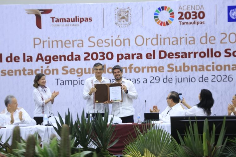 Reconocen liderazgo de Américo Villarreal por avances de Tamaulipas en la Agenda 2030