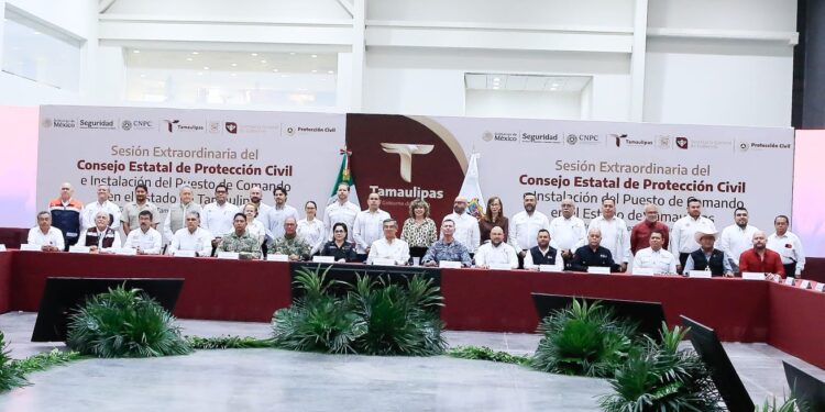 Instalan CNPC y Tamaulipas Comando Interinstitucional para atención ante lluvias y ciclones