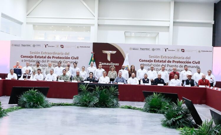 Instalan CNPC y Tamaulipas Comando Interinstitucional para atención ante lluvias y ciclones